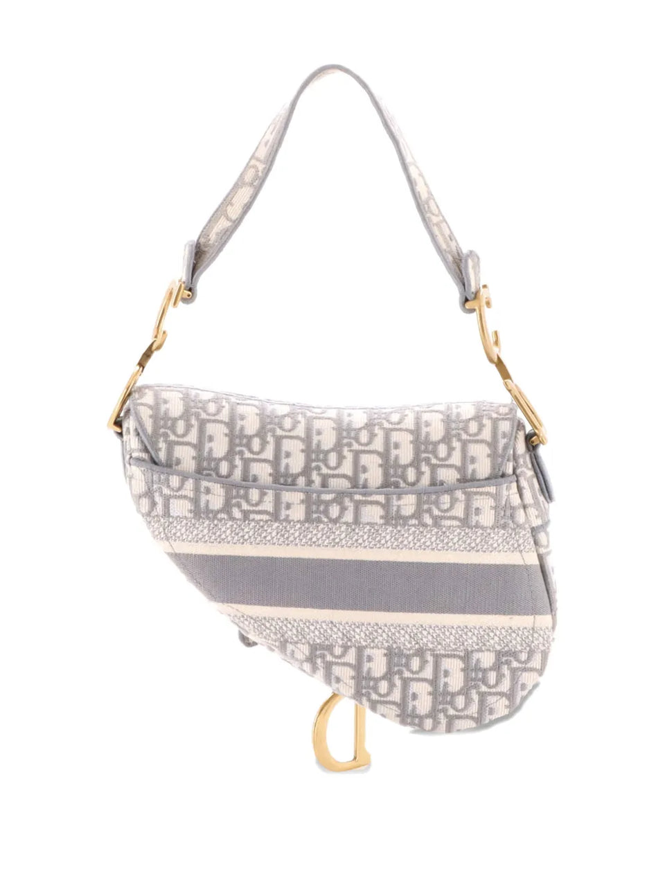 Saddle Handbag Logo Embroidered Oblique Canvas Medium shoulder bag