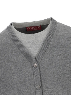 waistcoat-effect cardigan