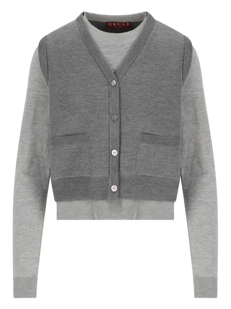 waistcoat-effect cardigan