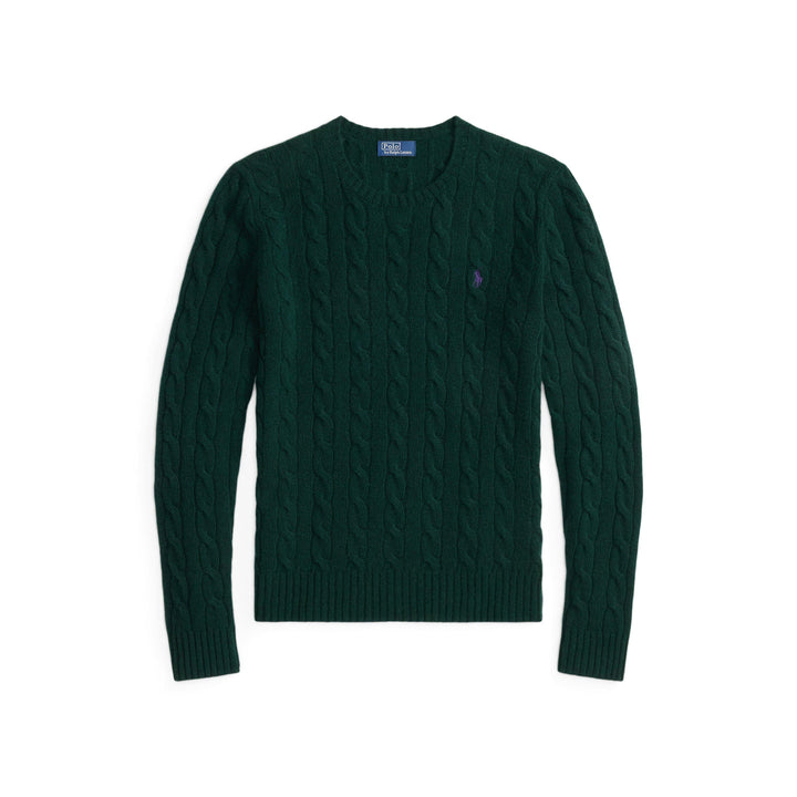 Cable-Knit V-neck Jumper