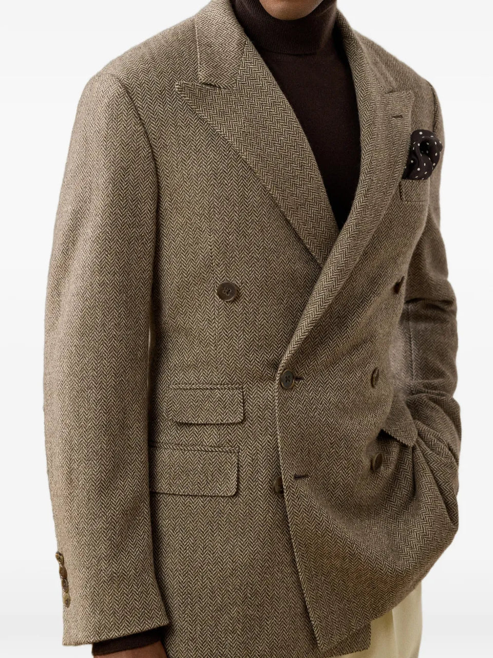 Kent herringbone double-breasted blazer