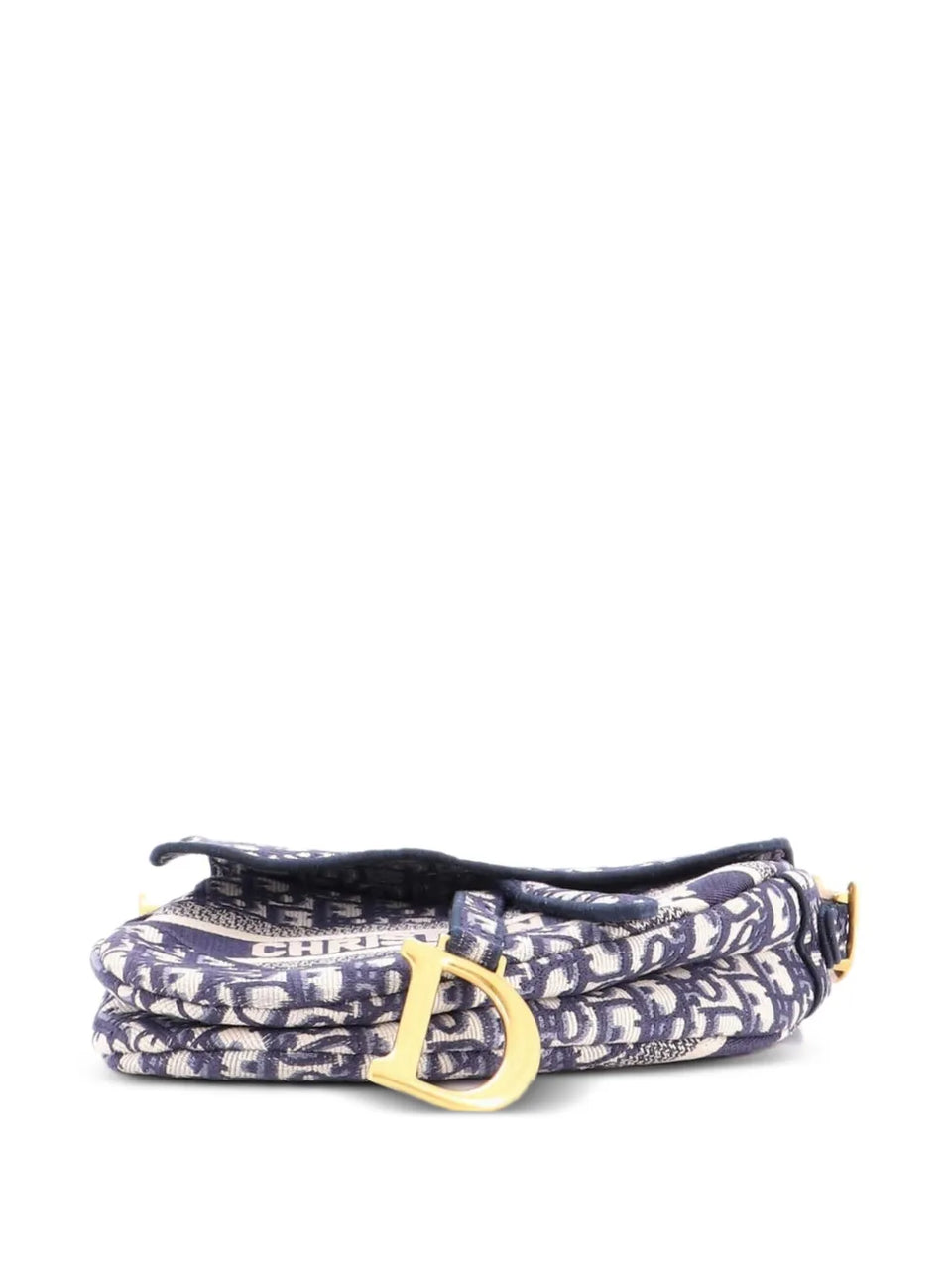 Saddle Handbag Logo Embroidered Oblique Canvas Medium shoulder bag