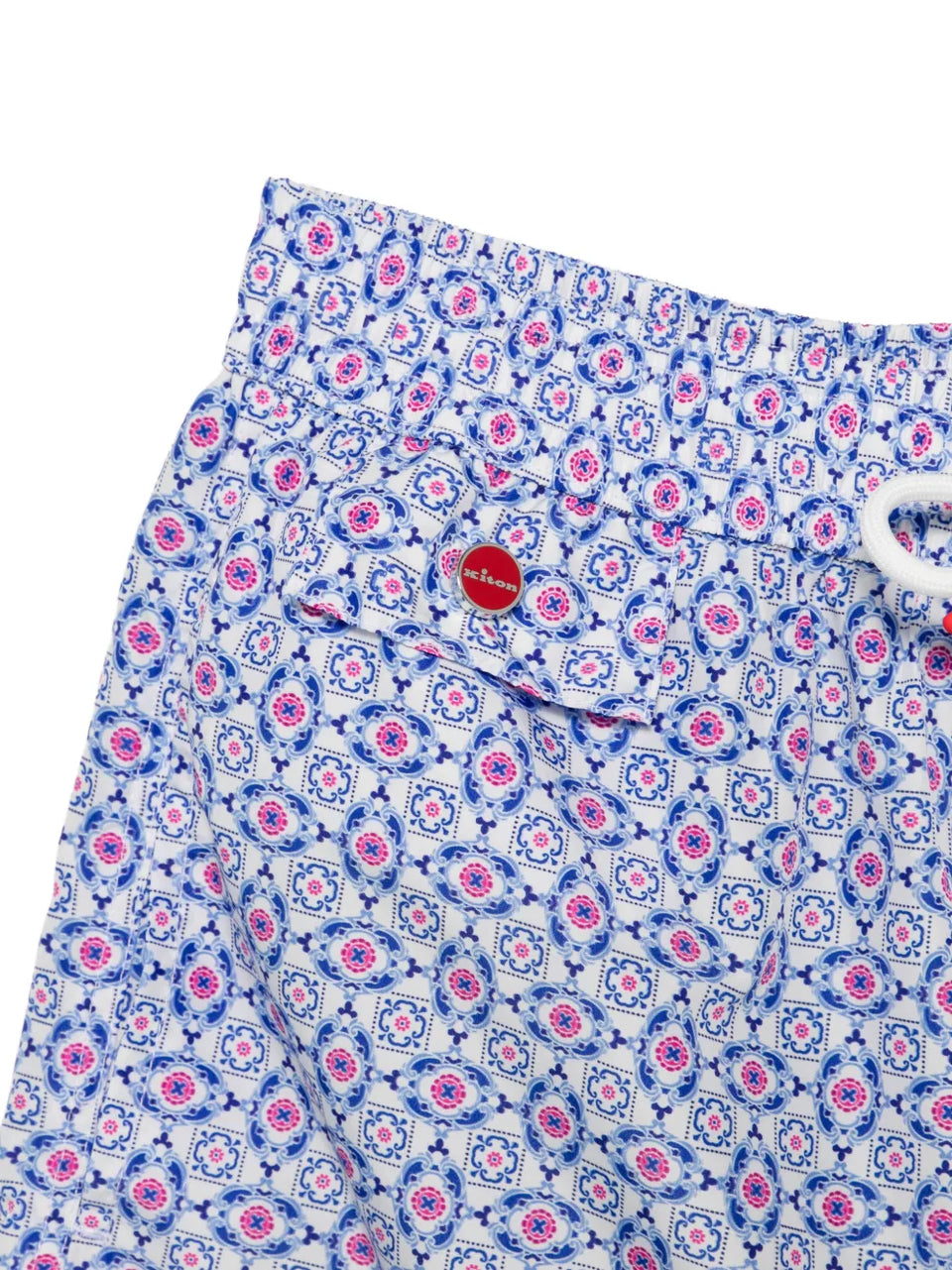 patterned swim shorts