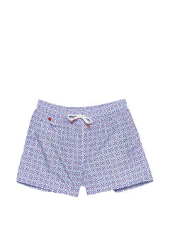 patterned swim shorts