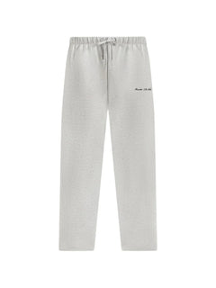 Taylor logo-embroidery marl grey wide-leg track pants