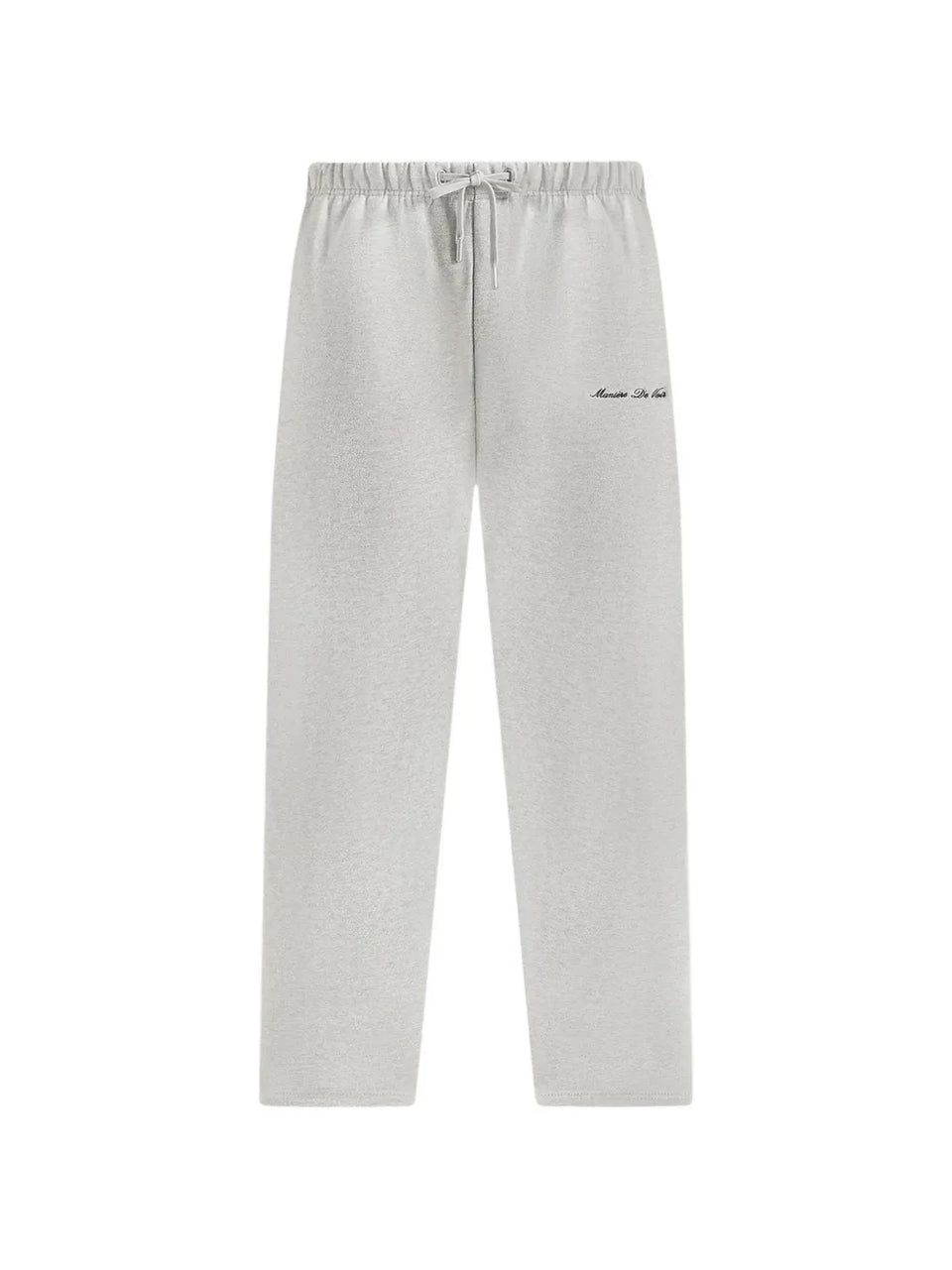 Taylor logo-embroidery marl grey wide-leg track pants