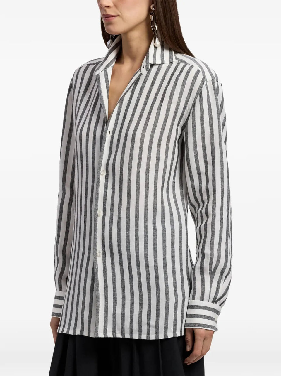 Capri striped linen shirt