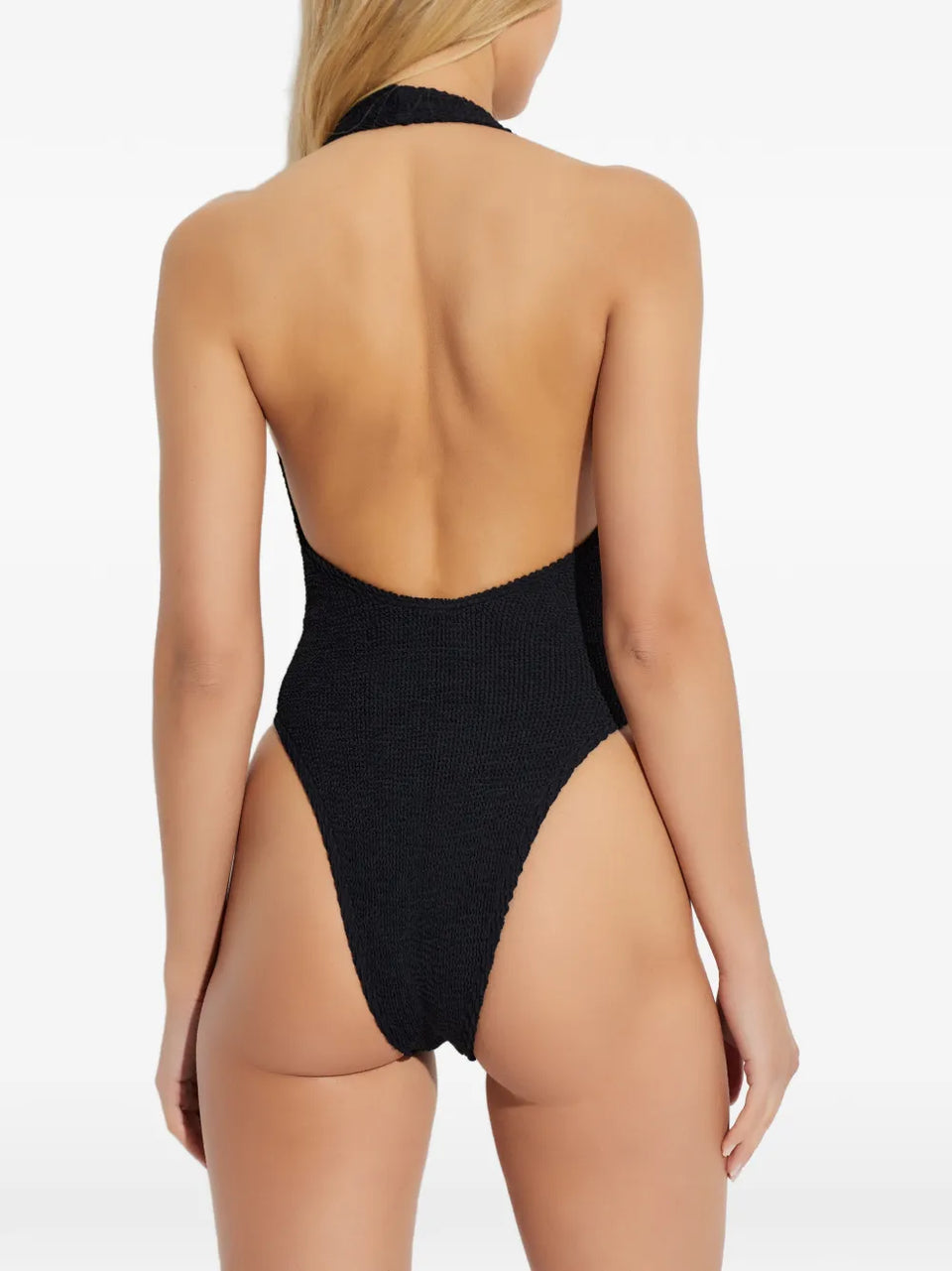 Ava halter textured swimsuit