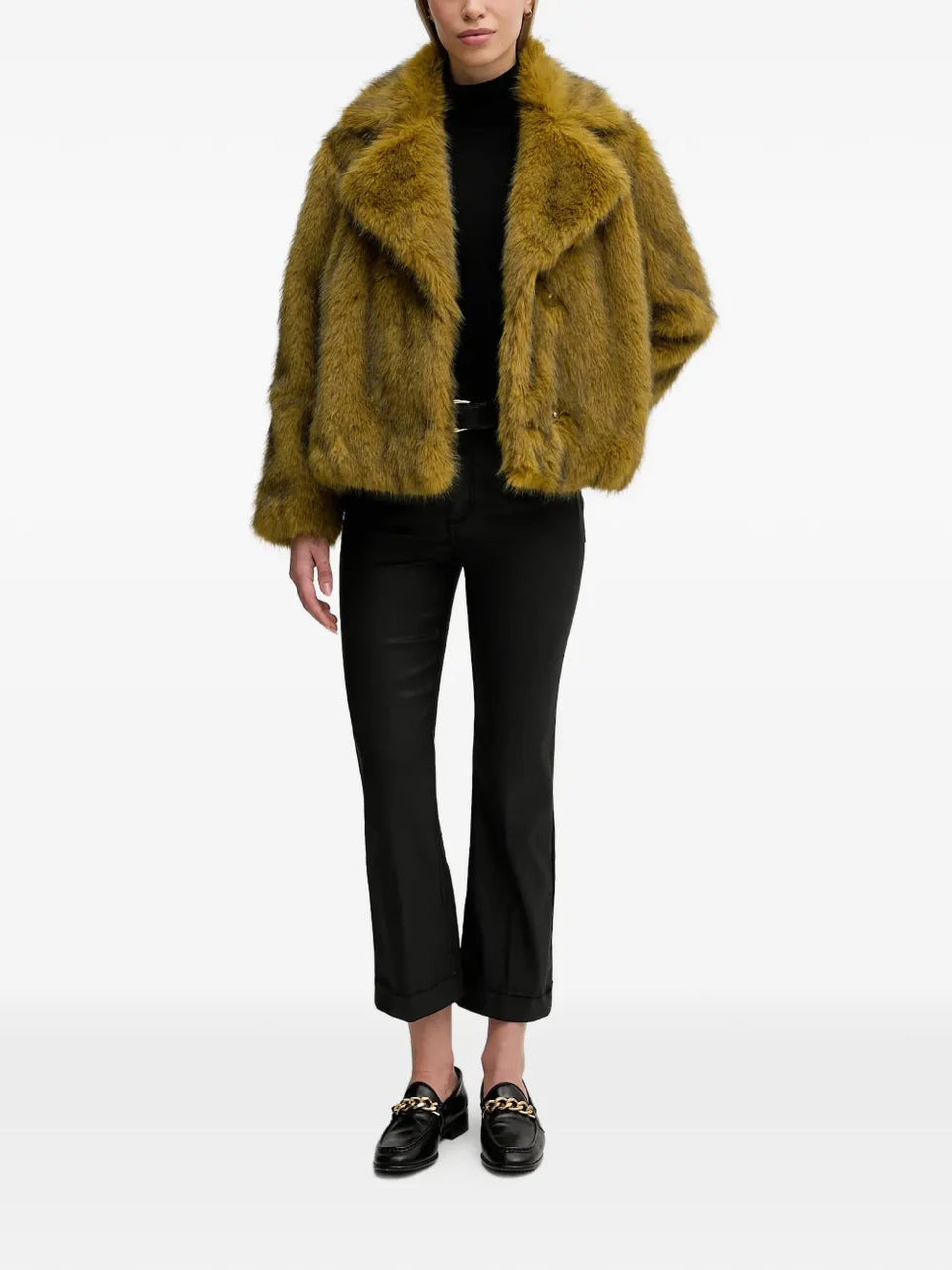 notched collar overcoat