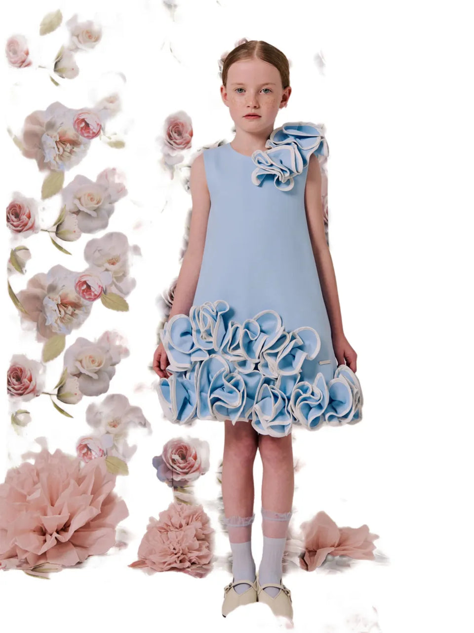 ruffled floral dress