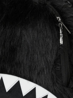 Cray furry shark backpack