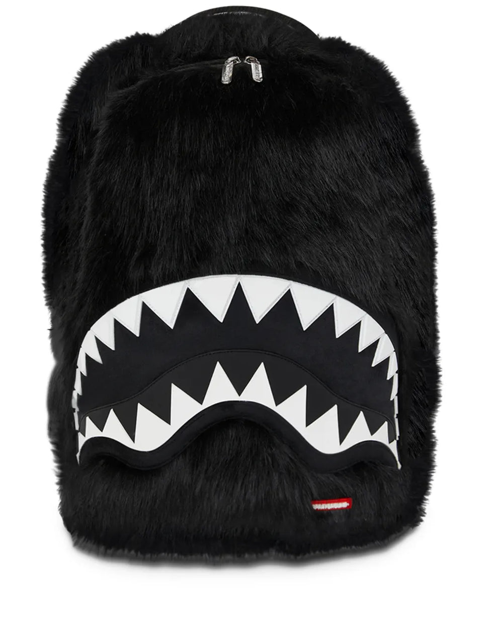 Cray furry shark backpack