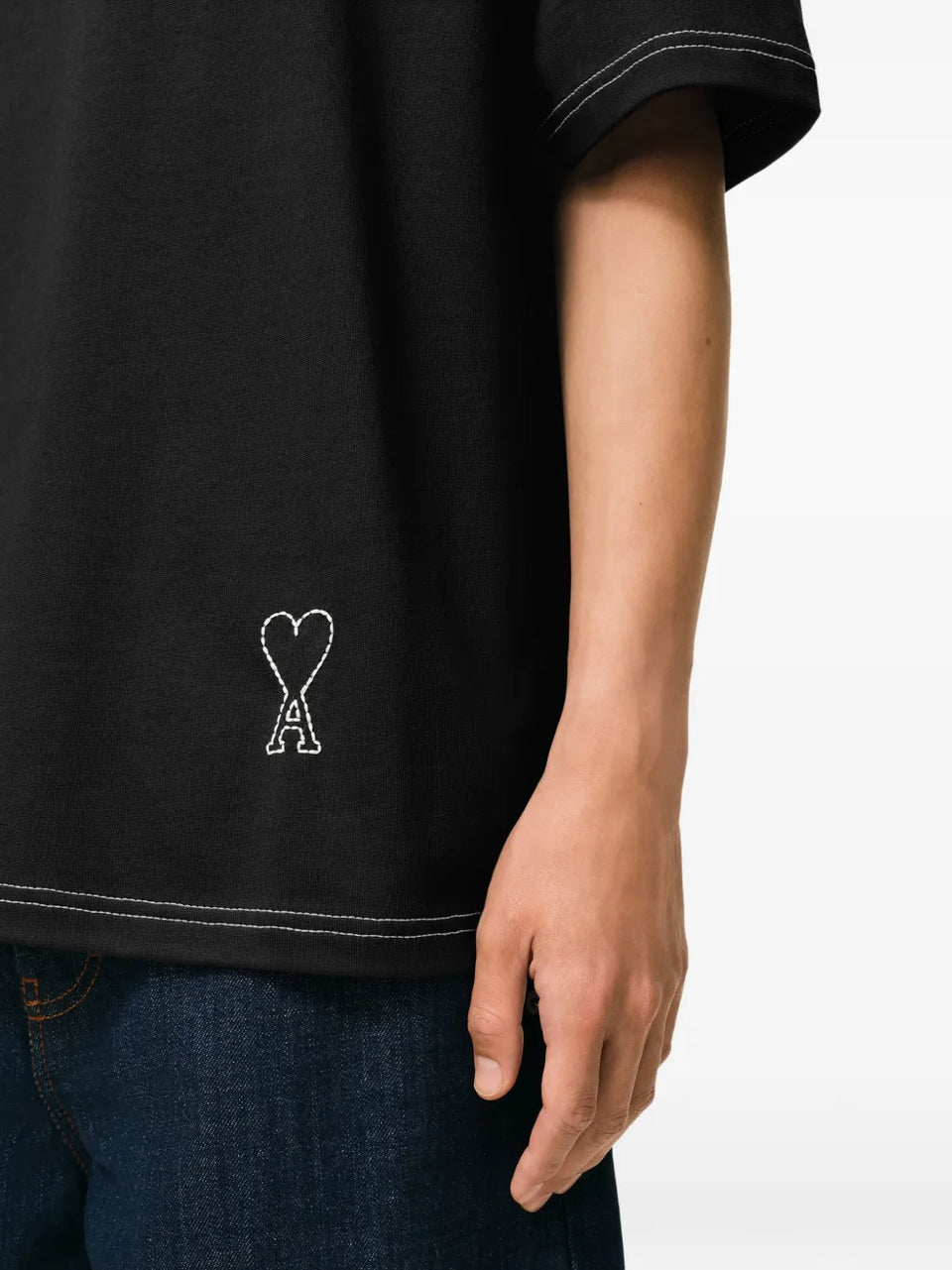 Ami De Coeur logo-detail topstitching T-Shirt