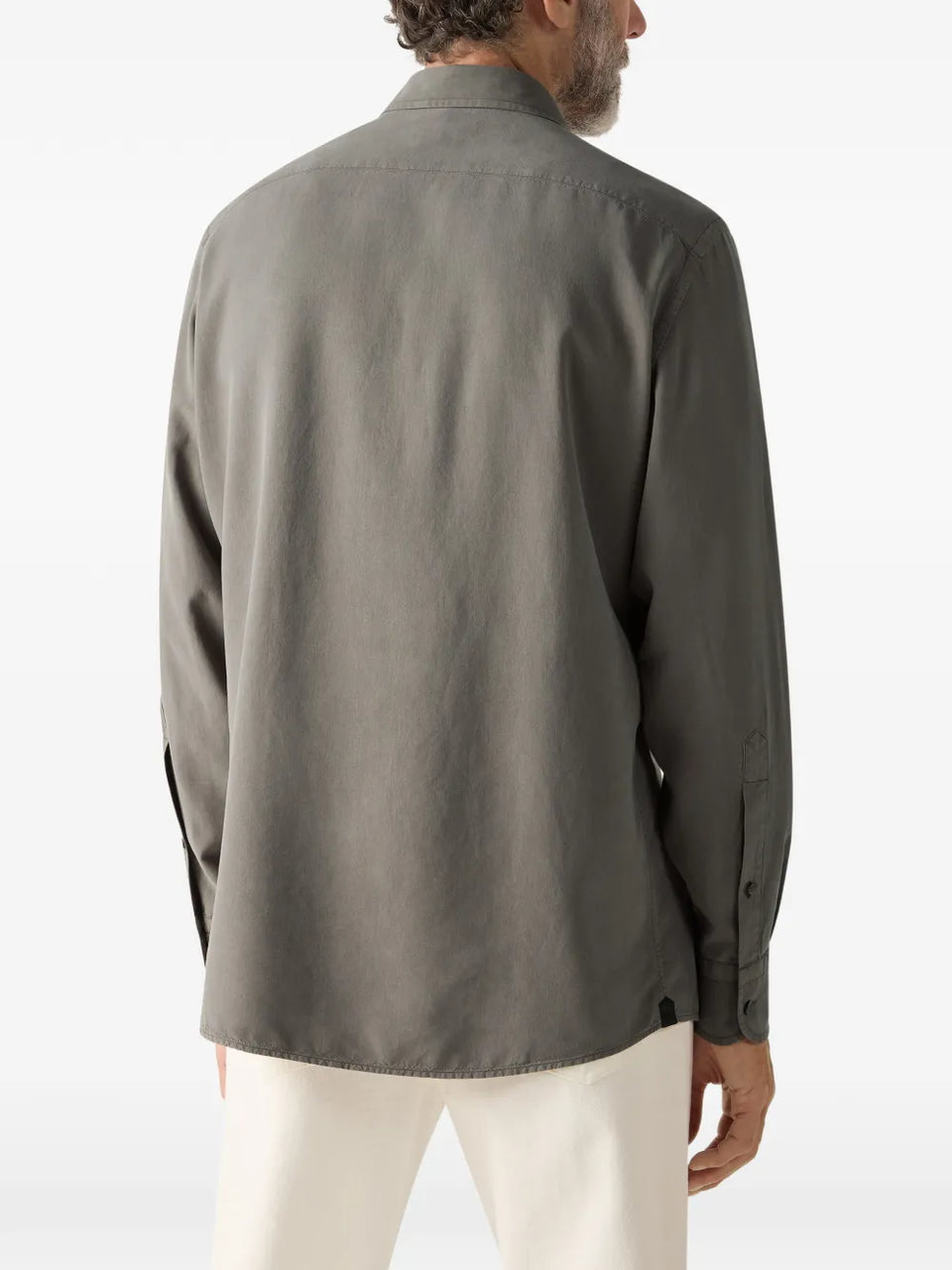 buttoned silk shirt