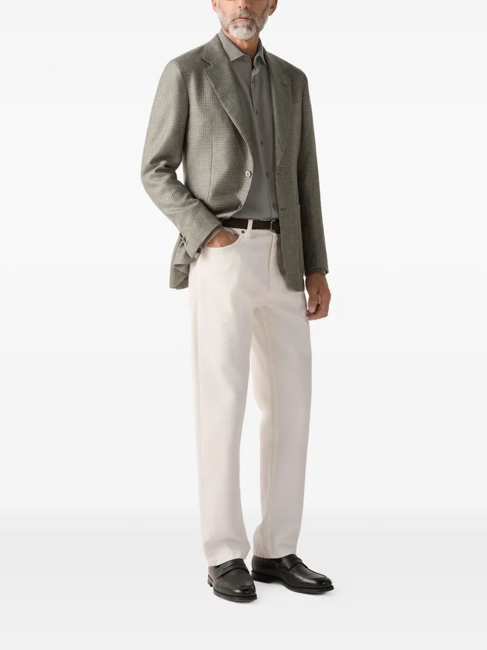 buttoned silk shirt