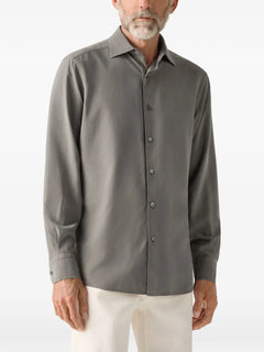 buttoned silk shirt