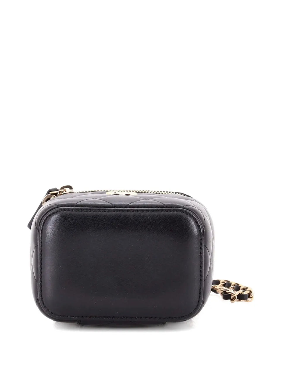 Camellia Bow Vanity Case with Chain Quilted Lambskin Mini crossbody bag