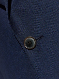 buttoned blue suit