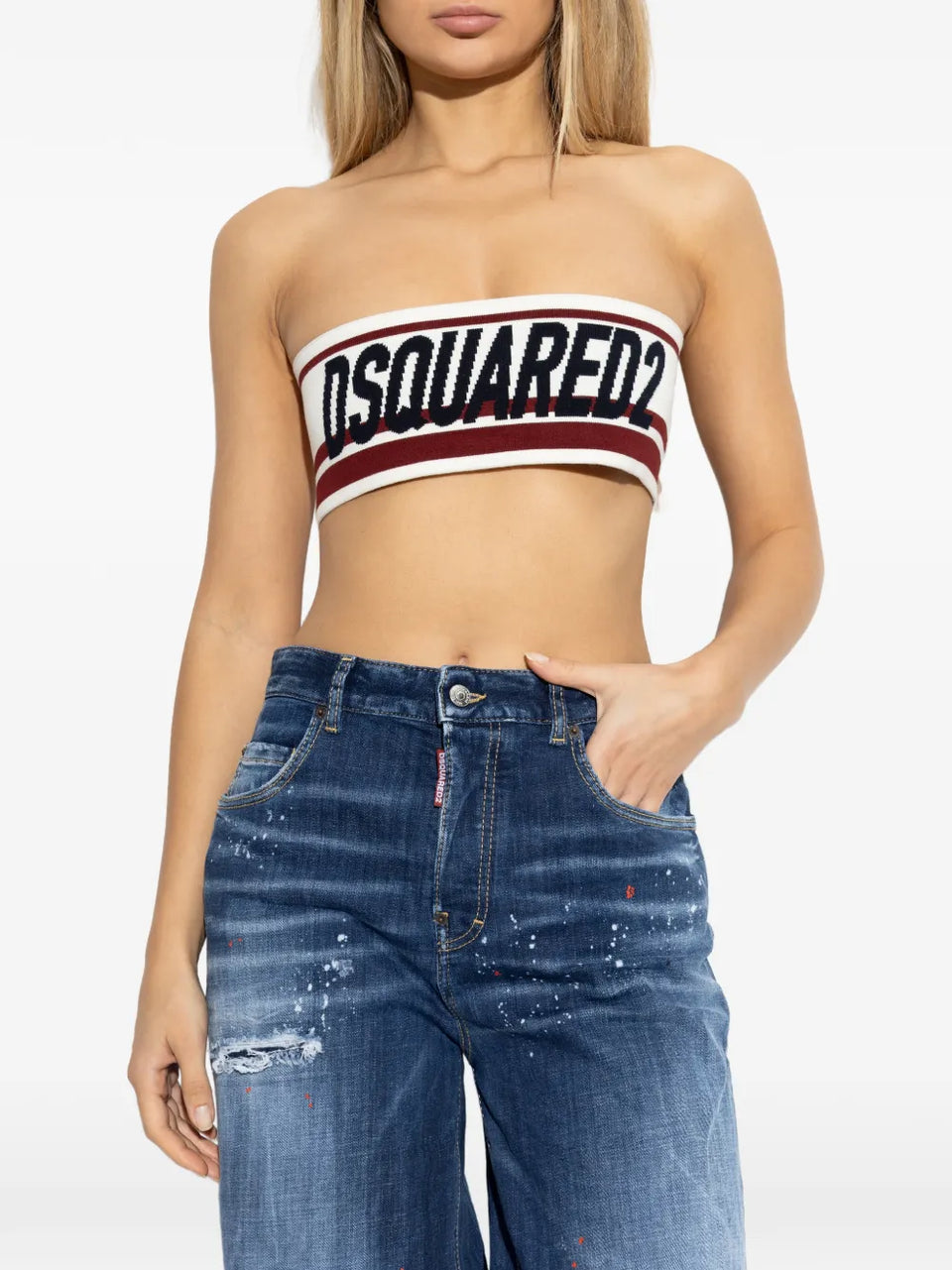 striped knitted top
