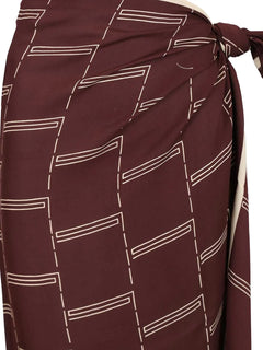 geometric-print scarf