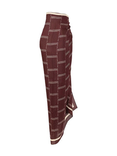 geometric-print scarf