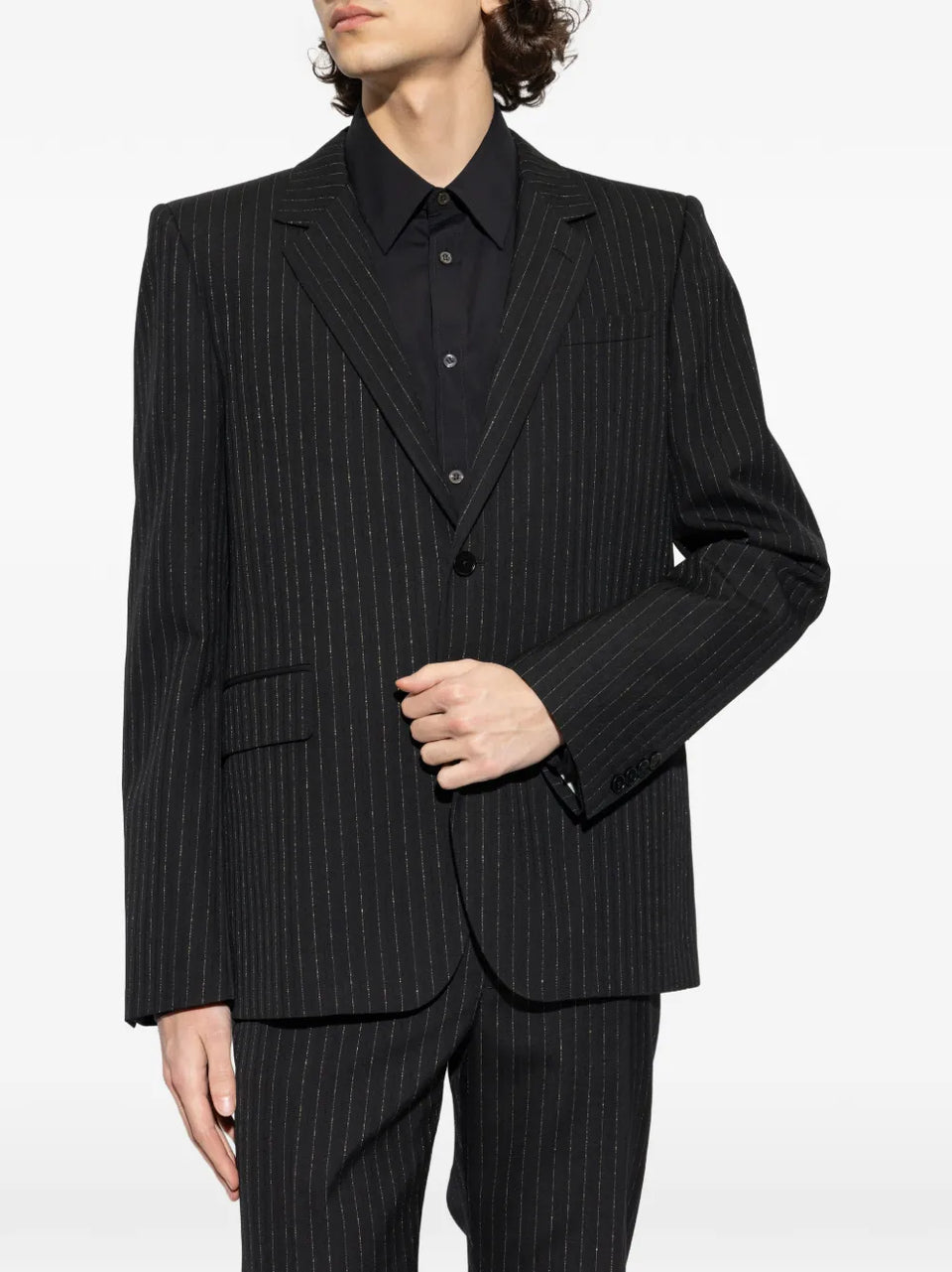 pinstriped blazer