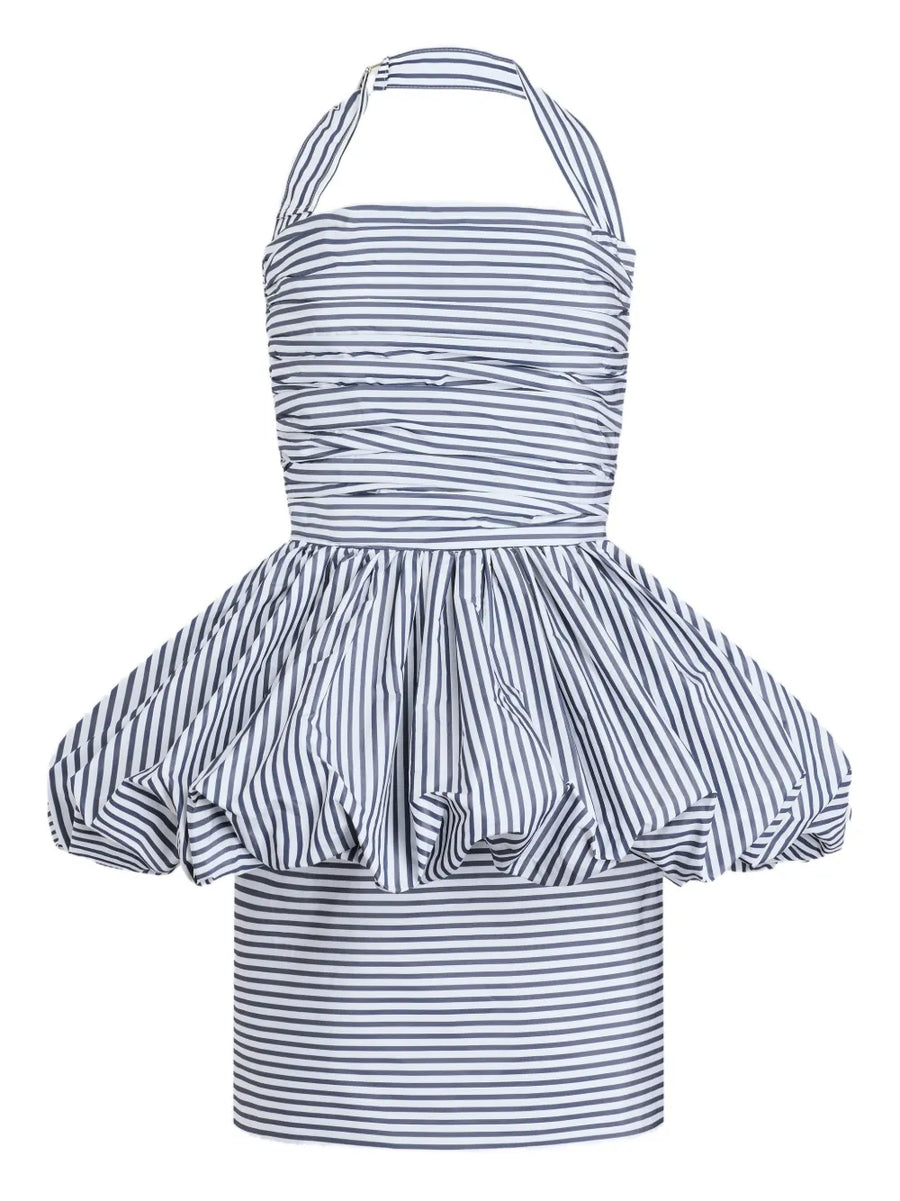 halterneck mini dress