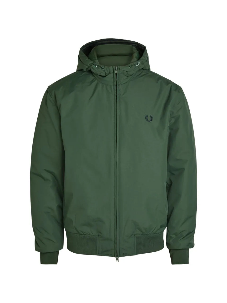hooded logo-embroidered jacket