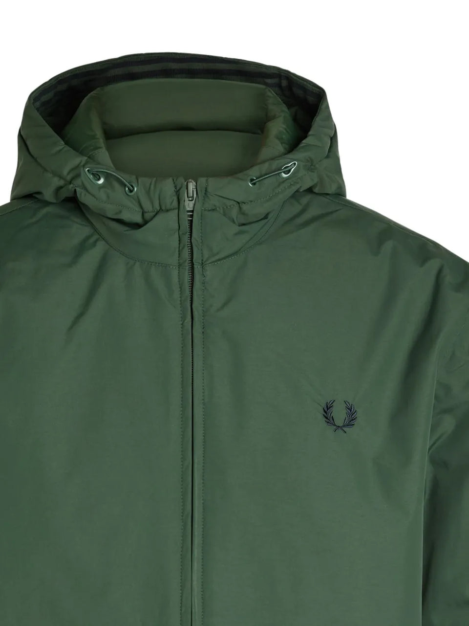 hooded logo-embroidered jacket