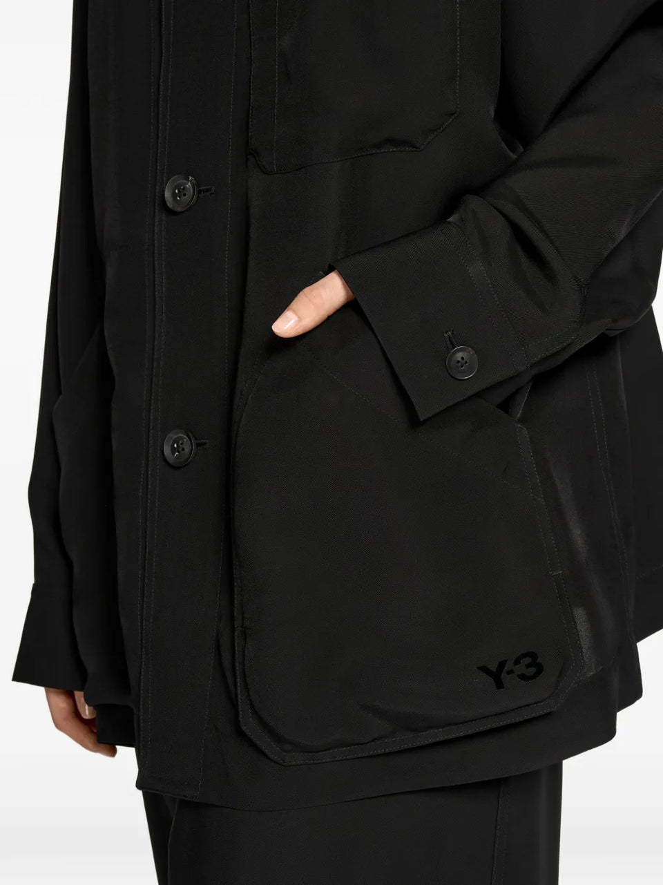 button-up front-pocket shirt