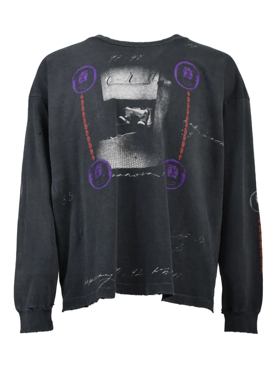 distressed long-sleeved T-Shirt