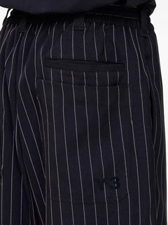 pinstripe drawstring shorts