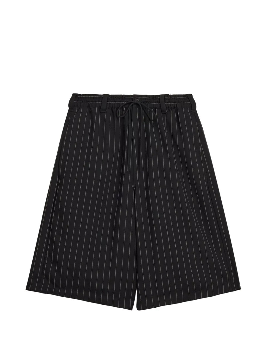 pinstripe drawstring shorts