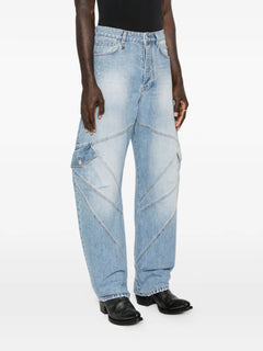 blue cargo jeans
