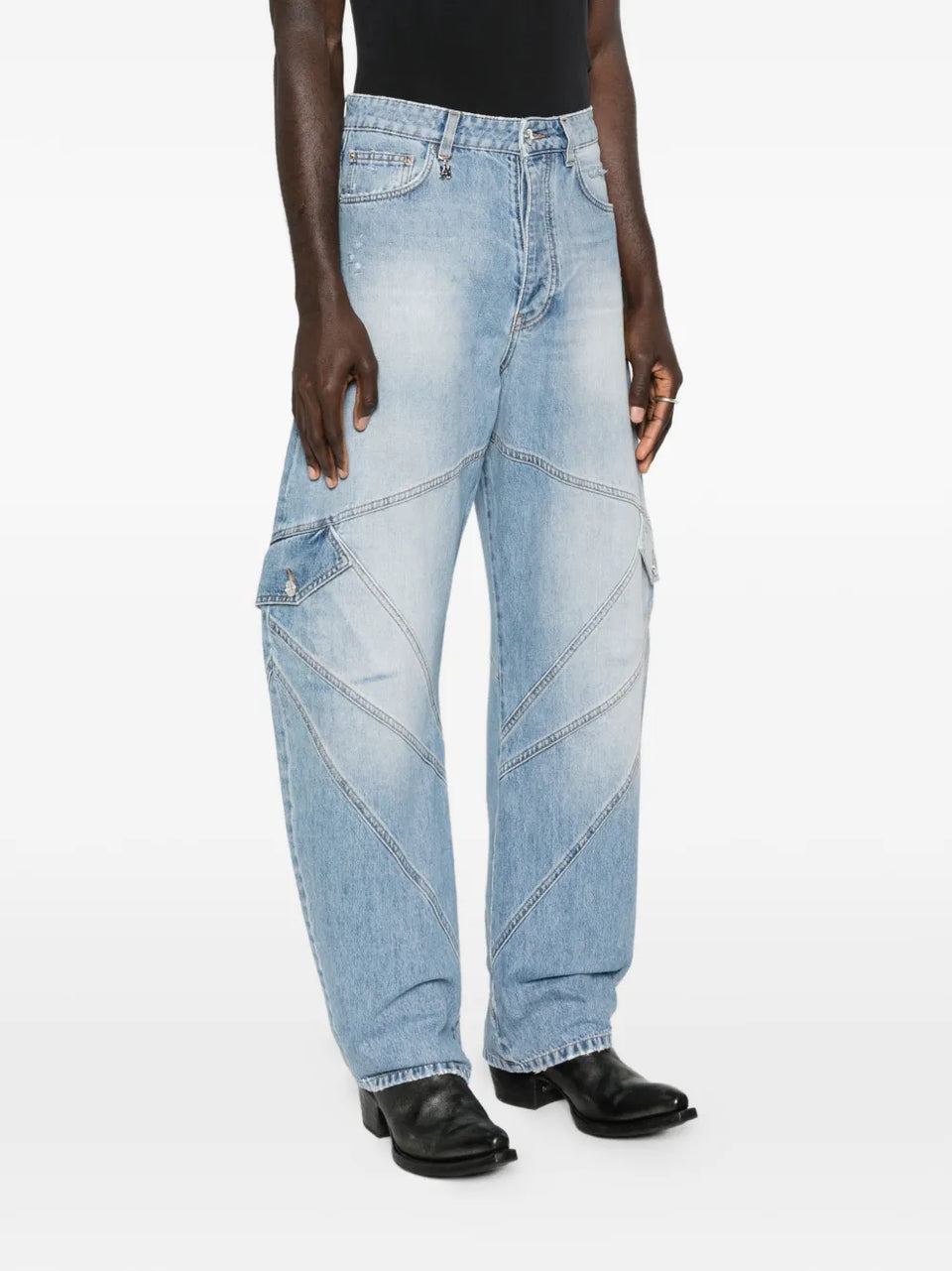 blue cargo jeans
