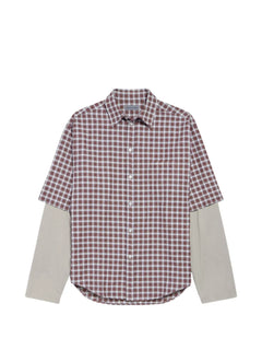 checked layered shirt
