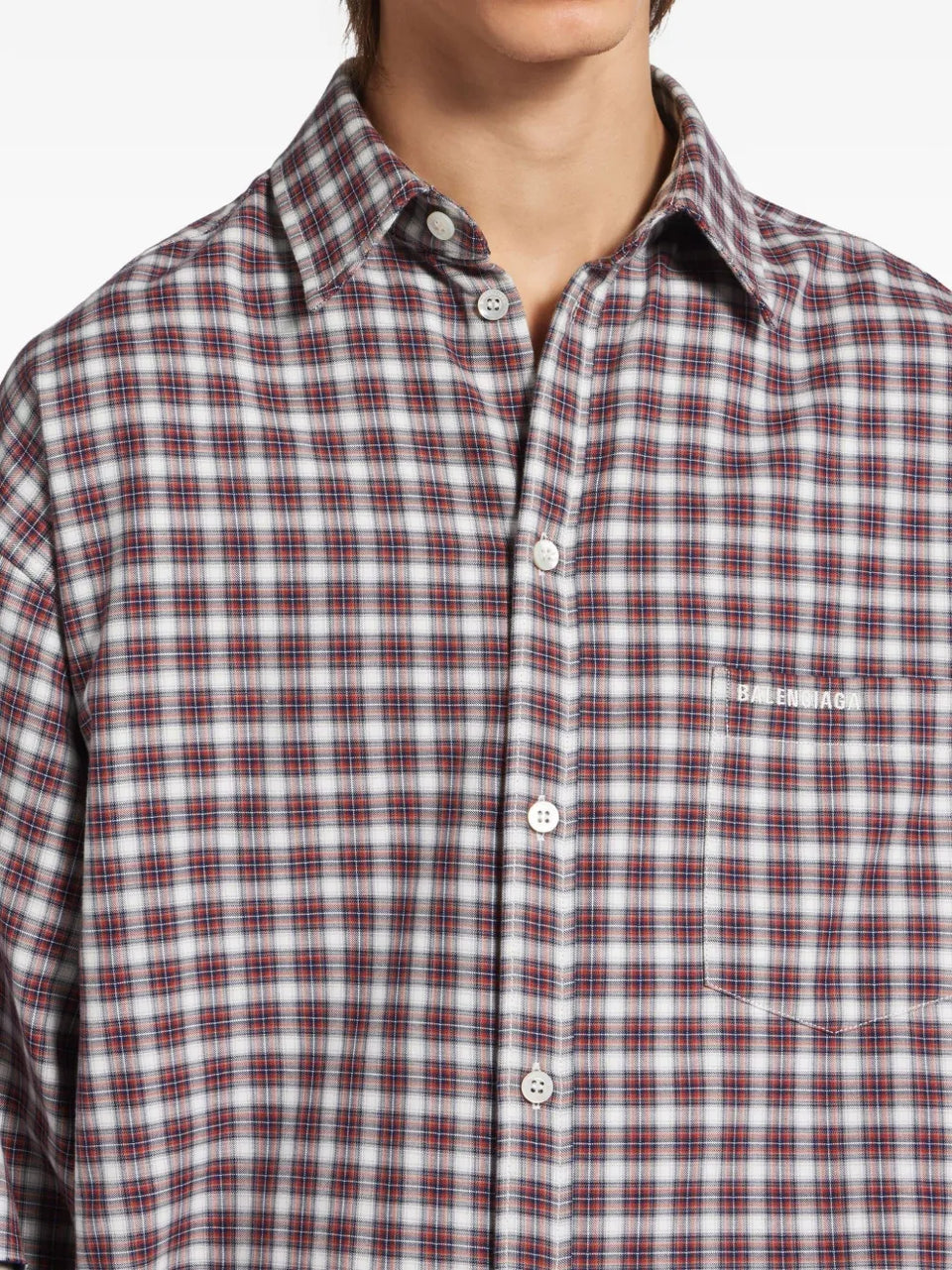 checked layered shirt