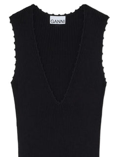 V-neck crocheted maxi dress