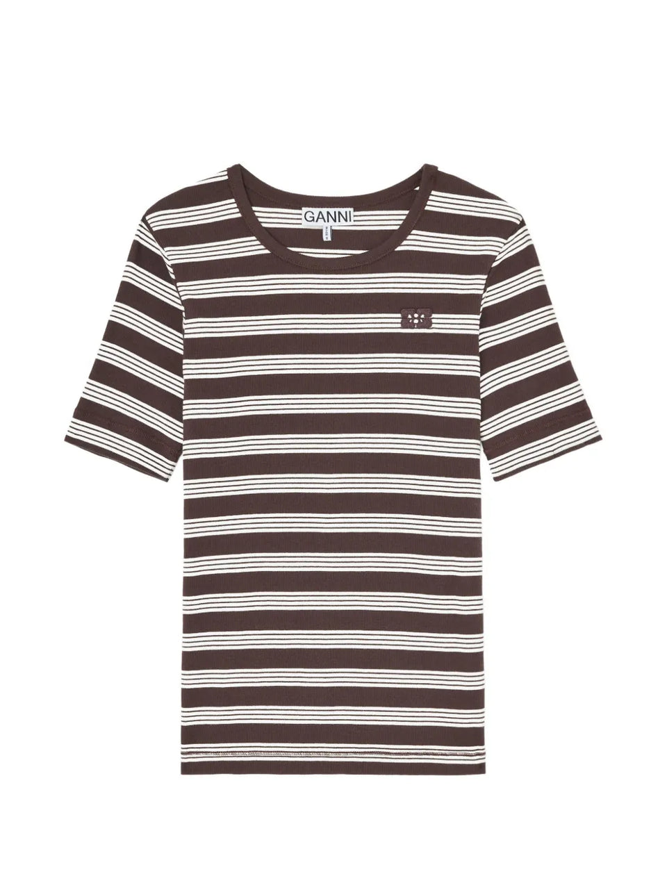 striped embroidered T-Shirt