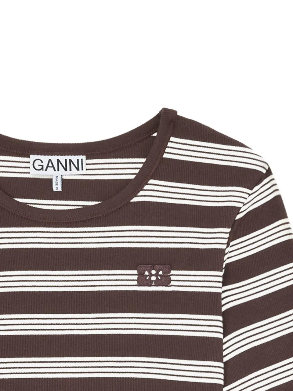 striped embroidered T-Shirt