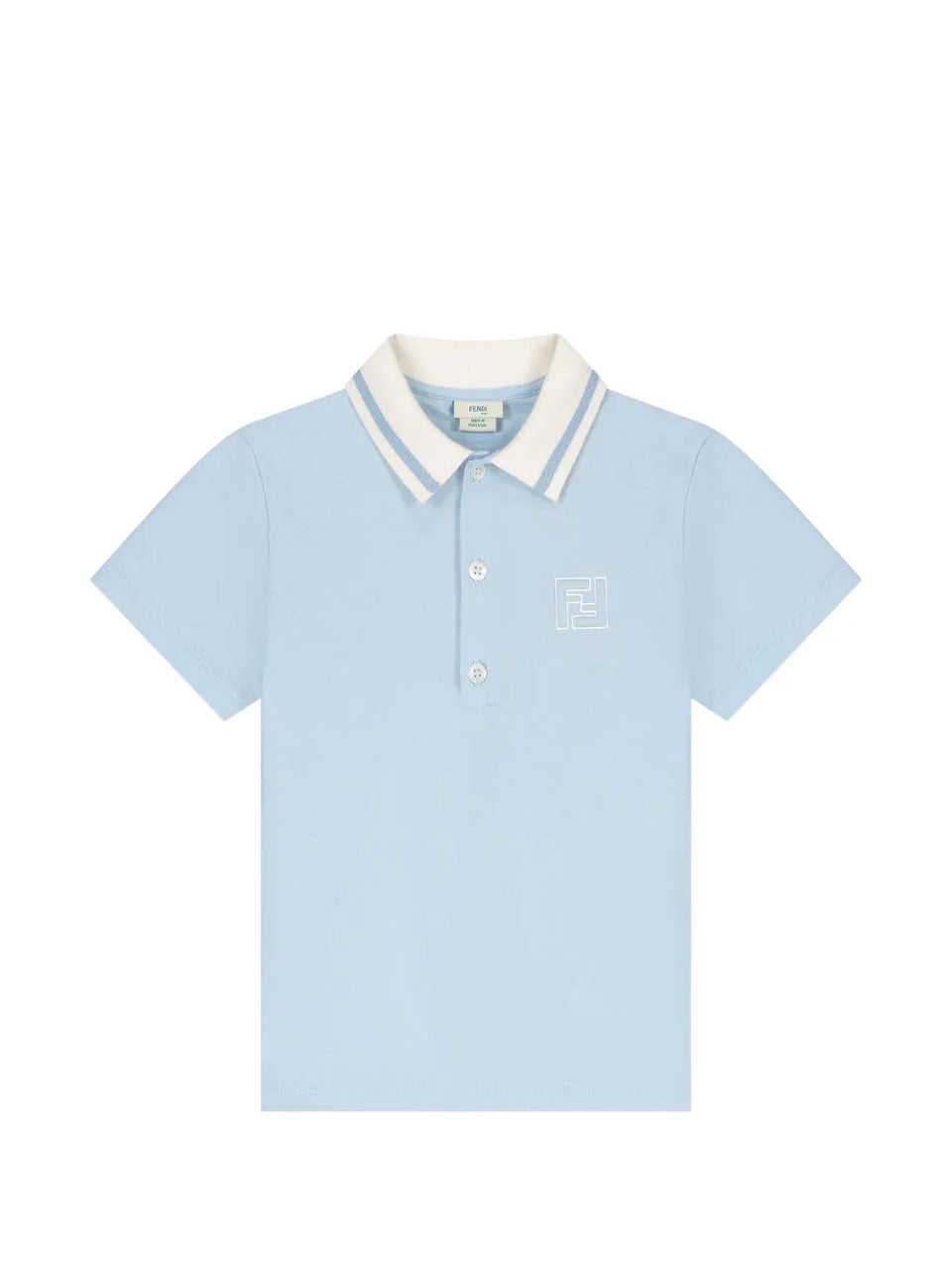logo-embroidered stripe polo shirt