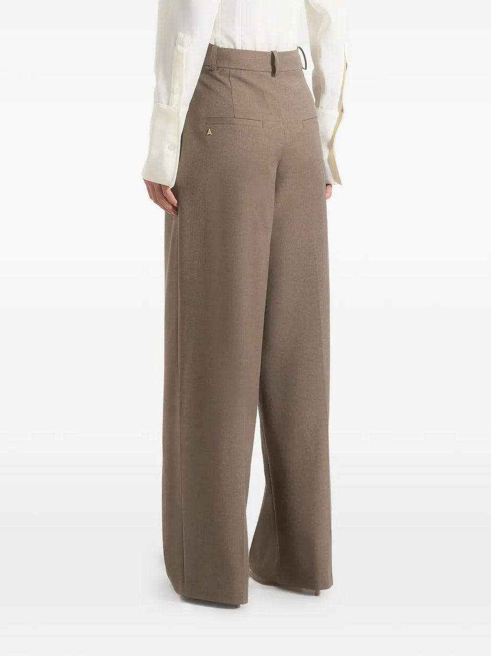 Colette wrap-front pleated tailored trousers