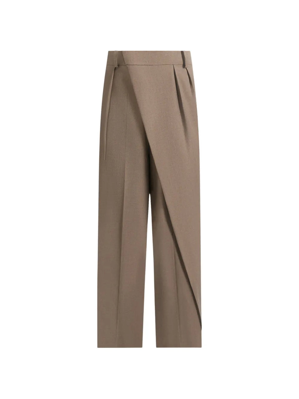 Colette wrap-front pleated tailored trousers