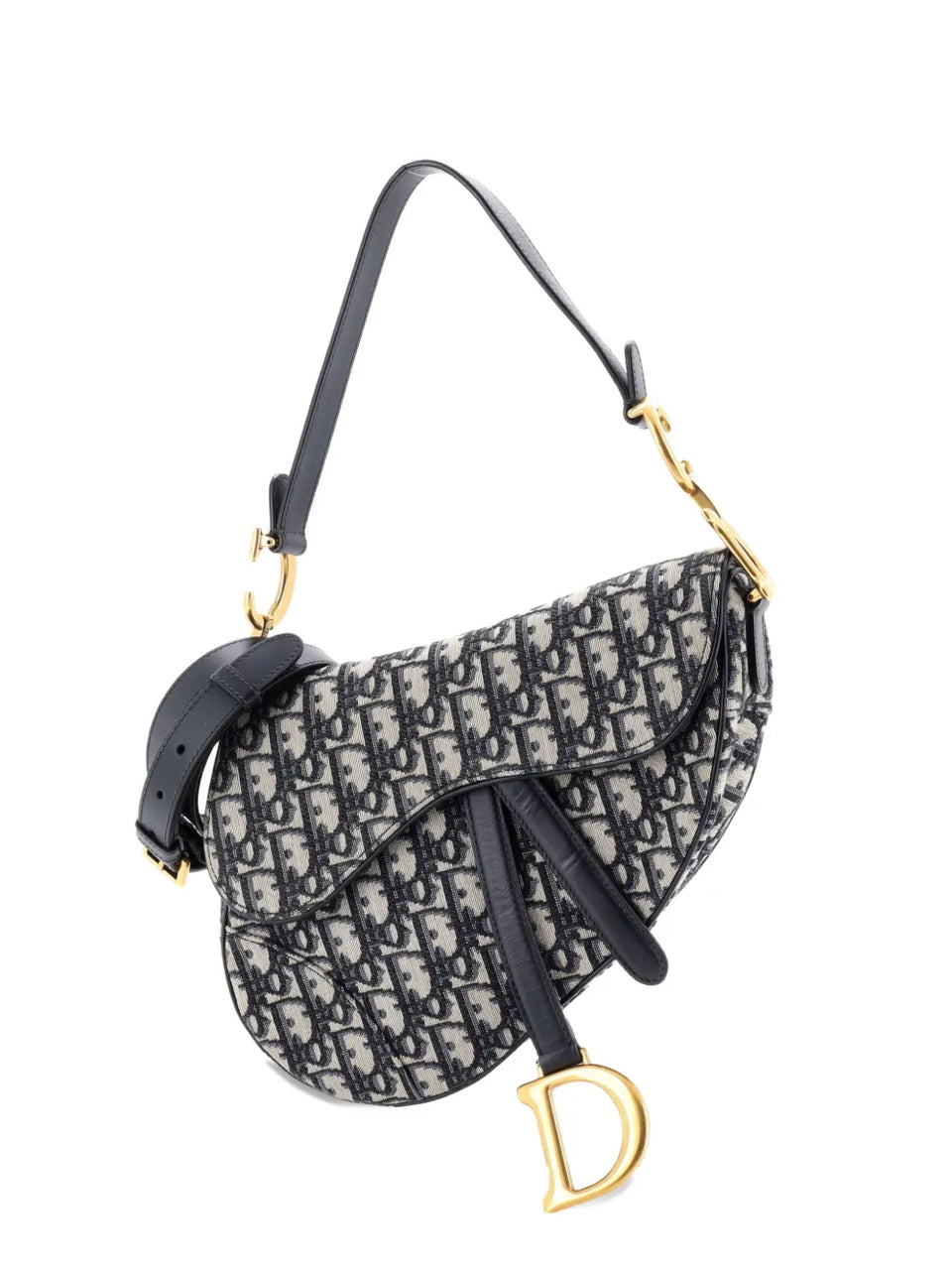 Saddle Handbag with Strap Oblique Canvas Medium shoulder bag