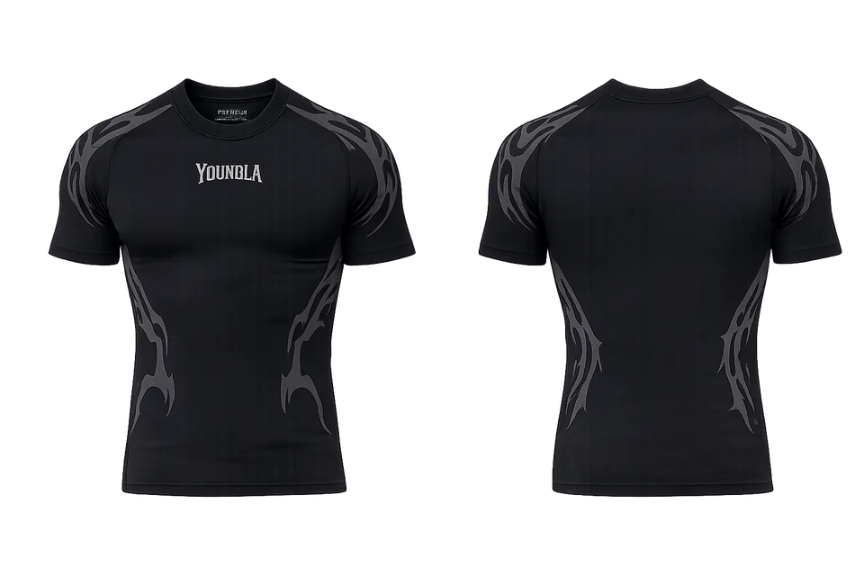 Gothic Compression Tees Black/Blue