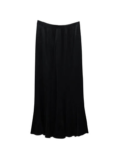 wide-leg satin trousers