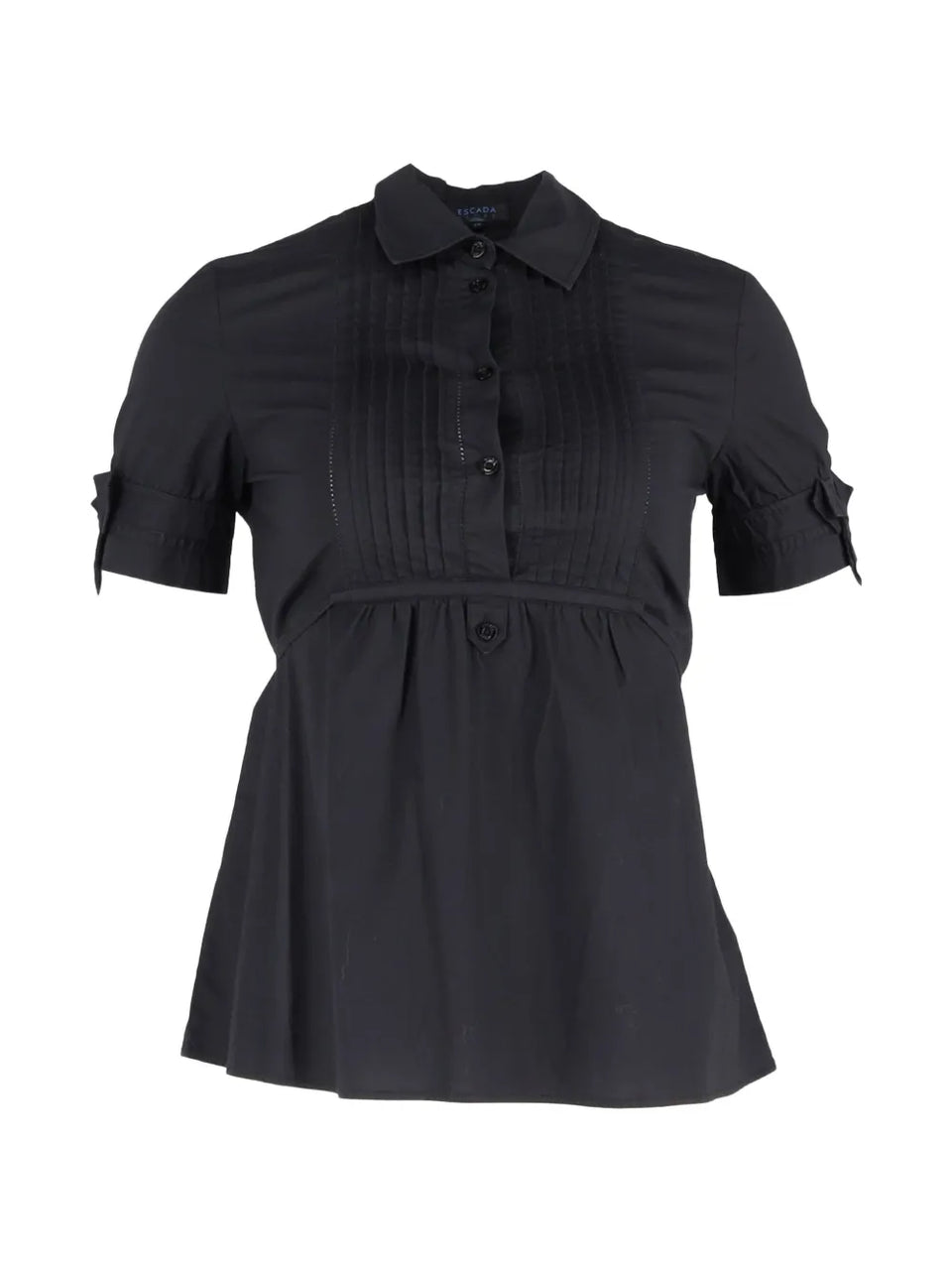 tie-waist short-sleeve blouse