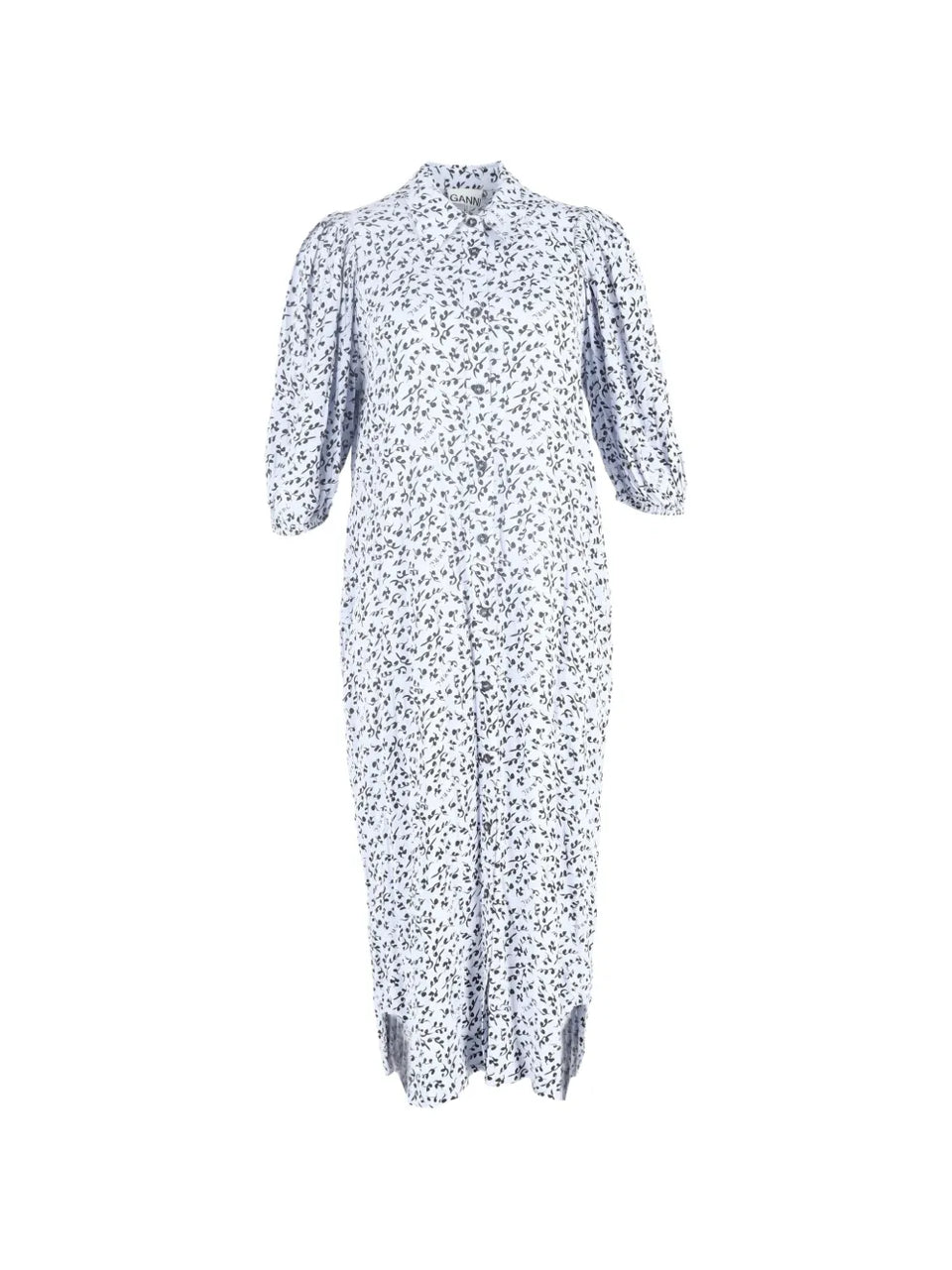 printed button-down shirt dress