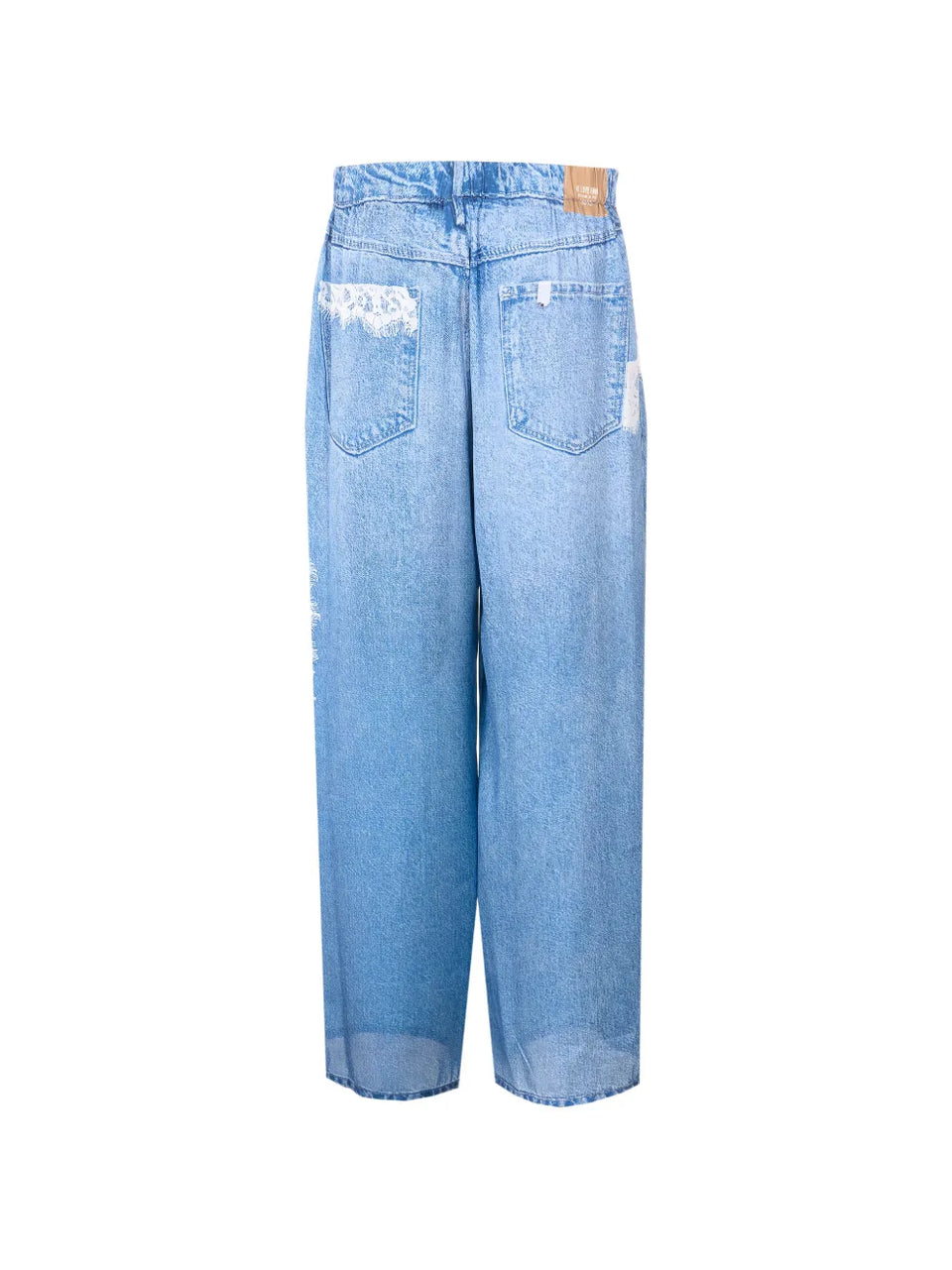 denim-effect trousers