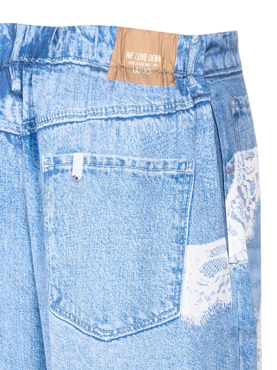 denim-effect trousers